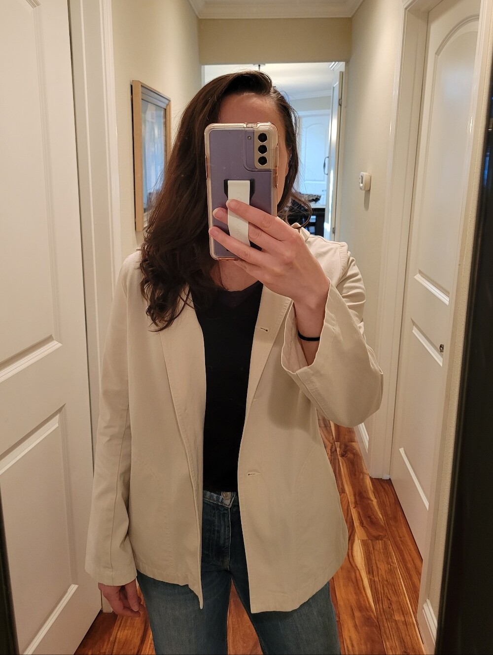 Margaret O’Leary Neutral Hooded Jacket Minimalist Chic